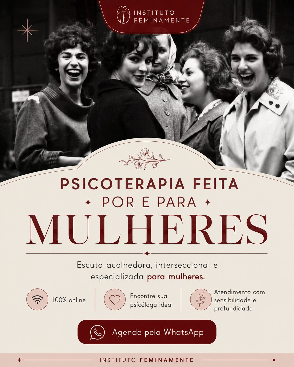 Criativo do anúncio do Instituto Feminamente